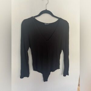 Fashion Nova Black Long Sleeve Bodysuit